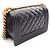 Sac à épaule Chanel Boy Small en cuir de veau grainé noir - vue 2
