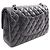 Bolsa de Ombro Chanel Matelassé Double Flap Preto - vista 2