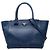 Sac à main Prada avec plaque logo triangle - Cuir Navy Bleu Marine