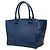 Sac à main Prada avec plaque logo triangle - Cuir Navy Bleu Marine - vue 2