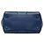 Sac à main Prada avec plaque logo triangle - Cuir Navy Bleu Marine - vue 3