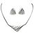 SET CHRISTIAN DIOR COLLANA + ORECCHINI A CONCHIGLIA IN ARGENTO 925