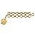 NEUES CHANEL DE CASTELLANE 1994 ARMBAND T19.5 SEILRINGE CC LOGO MEDAILLON Golden