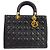 Christian Dior Lady Dior Cannage Quilt Lambskin Large Nero