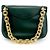 Bottega Veneta Mount Leather Medium Verde - vista 2
