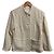 Autre Marque BEIGE MONGE Spangle Tweed Collarless Jacket