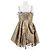 Vestido dourado Ganni
