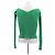 T-shirt verde com abertura frontal Jacquemus - vista 2