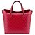 Gucci Signature Fold Over Guccissima Leather Medium Rosso