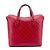 Gucci Signature Fold Over Guccissima Leather Medium Rosso - vista 2