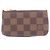 Louis Vuitton Pochette Clé Damier Ebene Coin Purse Castaño