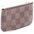 Louis Vuitton Pochette Clé Damier Ebene Coin Purse Castaño - vista 2