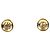 Autre Marque Pendientes de botón en oro amarillo 18K con diamantes marrones Castaño Dorado