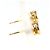 Autre Marque Pendientes de botón en oro amarillo 18K con diamantes marrones Castaño Dorado - vista 2