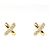 Autre Marque Pendientes de botón de oro amarillo 18K y diamantes Dorado