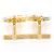 Autre Marque Abotoaduras elegantes de platina e ouro com detalhes em diamante Dourado - vista 3