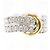 Autre Marque Ehering aus 18K Gelbgold und Platin mit Diamant Golden