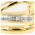 Autre Marque Ehering aus Platin und Gelbgold mit Diamant Golden - Ansicht 2