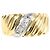 Autre Marque Ehering aus 18K Platin und Gelbgold mit Diamant Golden