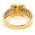 Autre Marque Anello fede in oro giallo 18K e platino con diamanti D'oro - vista 3