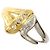 Autre Marque Anello fede in platino PT850 e oro giallo 18K con diamante D'oro