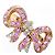 Autre Marque 10K Roségold Bandring mit Diamant und Saphir Pink Golden