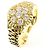 Autre Marque Ringband aus 14K Gelbgold mit Diamant Golden