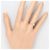 Autre Marque Anello a fascia in oro rosa 10K con diamante D'oro - vista 6
