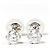 Autre Marque PT900 Platin Diamant-Stecker-Ohrringe - Ansicht 2