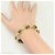 Autre Marque Bracciale con charm in oro giallo 10K con occhio di gatto e diamante D'oro - vista 6