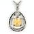 Autre Marque Collana in Platino PT850 con Opale di Fuoco e Diamante