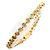 Autre Marque 18K Yellow Gold Charm Bracelet with Diamonds Brown Golden
