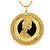 Autre Marque Collar de oro amarillo 18K con ónix Dorado