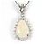Autre Marque Platin-Halskette mit Opal und Diamanten