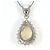 Autre Marque Platin-Halskette mit Opal und Diamanten - Ansicht 4