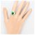 Autre Marque Anel Aliança de Platina com Jade e Diamante - vista 6
