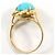 Autre Marque Ringband aus 20K Gelbgold mit Türkis Golden - Ansicht 3