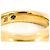 Autre Marque Anello a fascia in oro giallo 18K con pietra naturale D'oro - vista 4
