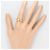 Autre Marque Anello a fascia in oro giallo 18K con pietra naturale D'oro - vista 5