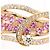 Autre Marque Ehering aus 18K Roségold mit Saphir und Diamant Golden - Ansicht 2