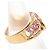 Autre Marque Ehering aus 18K Roségold mit Saphir und Diamant Golden - Ansicht 3
