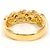 Autre Marque Anello a fascia in oro giallo 18K con diamante brown Marrone D'oro - vista 4