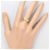 Autre Marque Anello a fascia in oro giallo 18K con diamante brown Marrone D'oro - vista 7