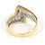 Autre Marque Goldbandring 14K mit Cubic Zirconia Golden - Ansicht 3