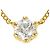 Autre Marque Collar de oro amarillo 18K con diamante Dorado