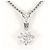 Autre Marque Platinhalskette mit Diamantanhänger