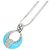 Autre Marque Collar de oro blanco 18K con turquesa y diamante Dorado