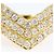 Autre Marque Anello a fascia in oro giallo 18K con diamante D'oro - vista 2