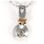 Autre Marque Collana in oro bianco 14K con zircone cubico D'oro - vista 3