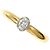 Autre Marque Anello fede in oro giallo 18K e platino con diamante D'oro